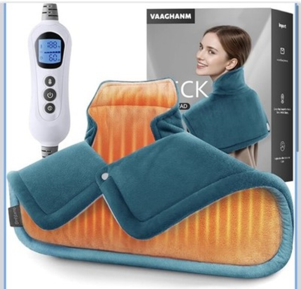 VAAGHANM Electric Heating Pad Neck Shoulder Pain Gray